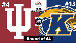 #4 Indiana vs #13 Kent State - NCAA Basketball 10 Simulation!