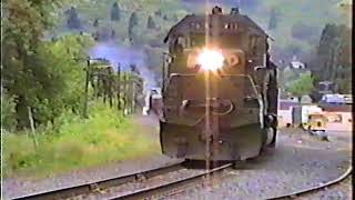 Classic Railroad Series 813 - SP Siskiyou Line at Drain, OR June 23, 1990.