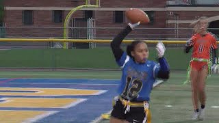 Irondequoit flag football wins playoff opener against Churchville-Chili