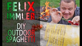 🍝🇮🇹👌🏽How to bushcraft Spaghetti with a Swiss Army Knife - Felix alias 