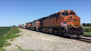 Railfanning the BNSF Chillicothe sub in Ancona, IL with BNSF, UP, CSX, and NS 07/04/18 \u0026 07/08/18