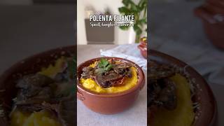 ⬆️ POLENTA CON I FUNGHI filante al forno - RICETTA FACILE #ricette #recipe #perte