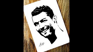 Cristiano Ronaldo | How To Draw Cristiano Ronaldo | CR7 | Stencil Art | FIFA World Cup