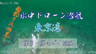 東京湾水中ドローン潜航 第３・第４ブイ近辺