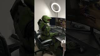 MASTER CHIEF Gets T-Bagged While Playing Halo Infinite 😳😳😳 #HaloIRL #Shorts