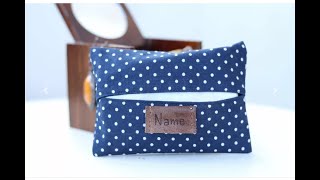 Elegant personalized Travel Tissue Holder, 50th birthday idea, gift for Mom