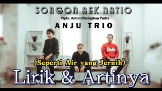 Songon aek natio|Lirik \u0026 artinya||Anju Trio #Anjutrio #Ucoknakal