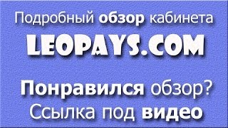 LeoPays   Обзор кабинета, функционал, рекомендации