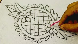 Hand Embroidery: Brazilian Embroidery Flower Design, Butta Design embroidery