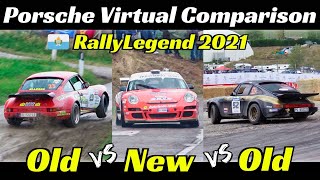 Porsche 911 RS \u0026 R-GT Old vs New! - 3X Virtual Comparison at Rally Legend San Marino 2021