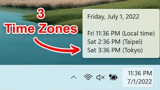 How to add multiple time zone clocks in Windows 11