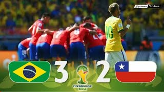 Brasil 1 3 x 2 1 Chile ● 2014 World Cup Goals   Highlights   Penalties HD720P 60FPS