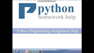 Python Programming Assignment Help