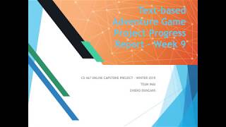 PYTHON | Text Based Adventure Game Week 9 Report