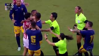Player attacks a female referee