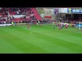 swindon players celebrate title win at the town end