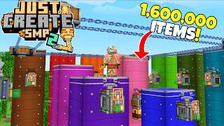 I Built a MEGA STORAGE SYSTEM in Minecraft Create Mod! Just Create SMP Episode 6!