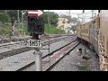 entering guntakal junction chennai mail meets mumbai mail indian railways