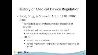 BioPractice_FDA Medical Device Regulation - An Intruduction