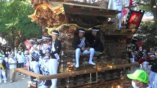 令和4年10月2日 深井地区だんじり祭り 深井畑山町の地車 野々宮神社へ宮入