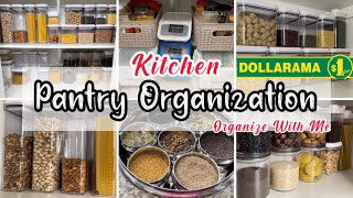 HOW TO ORGANIZE KITCHEN PANTRY | USING DOLLARAMA KITCHEN ORGANIZER | DIY PANTRY ORGANIZATION TIPS |