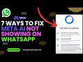 Meta AI Not Showing on WhatsApp? 7 Simple Ways to Fix It!