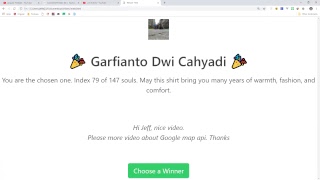 JavaScript Picks a T-Shirt Winner w/ Sound