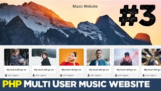 Multi User music website with procedural PHP #3 | Beginner level | Quick programming tutorial