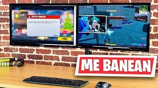 Le mato mientras está en directo y me BANEA en Fortnite...