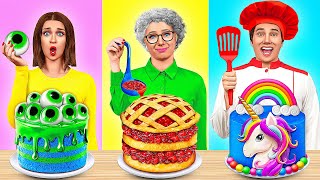 Eu vs Minha Vó No Desafio De Culinária | Idéias Malucas Para Cozinhar por TeenDO Challenge
