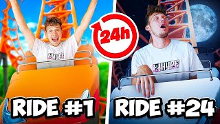 I Rode 24 INSANE Roller Coasters in 24 Hours **I PASSED OUT**