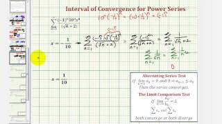 Ex 4: Interval of Convergence for Power Series (Centered at 0)