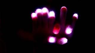 ASMR Captivating LED Glove Hand Movements with Mouth \u0026 Rain Sounds (Fisheye Lens Effect)