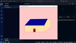 Simple house on python turtle #pythonprogramming #viral #coding #project #house #viral