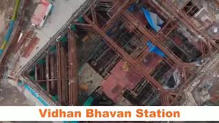 Underground Vidhan Bhavan Metro station in the making