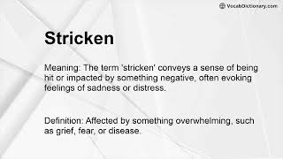 Stricken Meaning