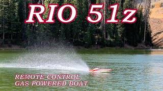 Rio 51z Gas Powered RC Boat - Tyson's First Runs