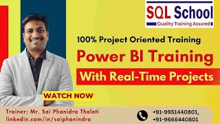 Power BI Training With Real-Time Projects I From #sqlschool #powerbi #powerbitraining