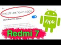 How to Turn Off Unknown Sources in Xiaomi Redmi 7 | Redmi 7 Unknown Sources Setting