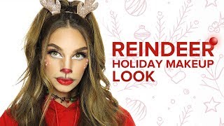 Reindeer Holiday Makeup Look | Julia Dantas