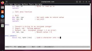 x86-64 Assembly - Write an atoi function