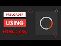 CSS Loading Animation - Pure CSS Tutorials - How to make CSS Loader
