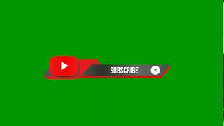 No Copyright  Green Screen Subscribe Button And bell icon