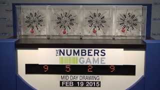 Midday Numbers Game Drawing: Thursday, February 19, 2015
