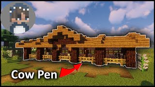 EASY And Simple Cow Pen | Minecraft  - How To Build
