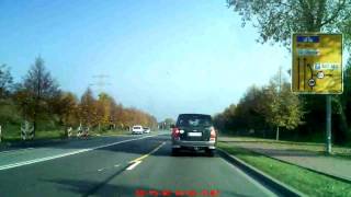 Driving on Autobahn from Ludwigshafen to Frankfurt