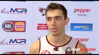 Press conference with Hawks' Justinian Jessup