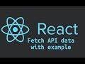 React Js tutorial # 10 fetch Api React