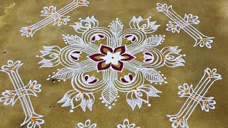 సంక్రాంతి ముగ్గులు pandaga nela dhanurmasam muggulu vaikunta vakili side borders #rongoli#kolam