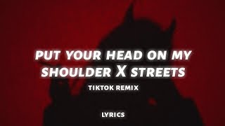 Red Silhouette challenge - put your head on my shoulder x streets (lyrics) (TikTok  Remix)